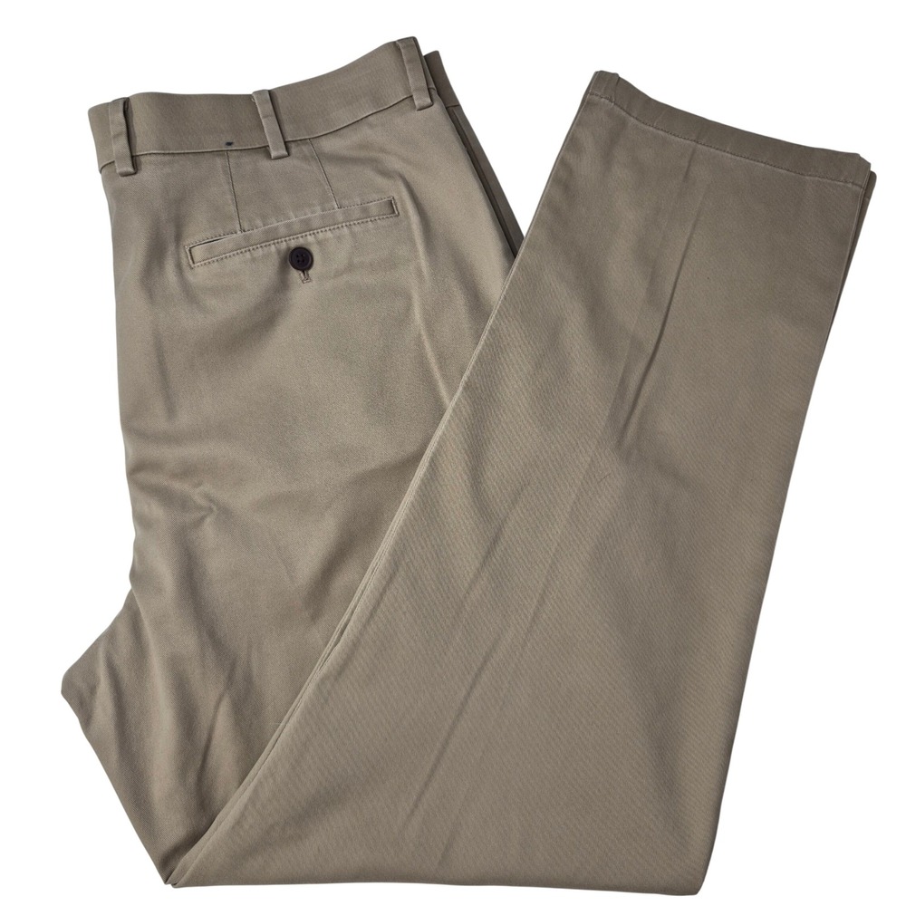 Charles Tyrwhitt Chinos Mens 38x30 Classic Fit Tan Cotton Stretch Non-Iron Pants